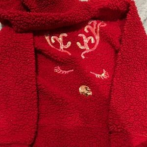red reindeer sweater